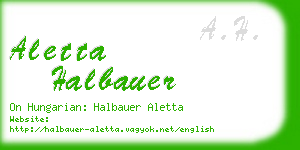 aletta halbauer business card